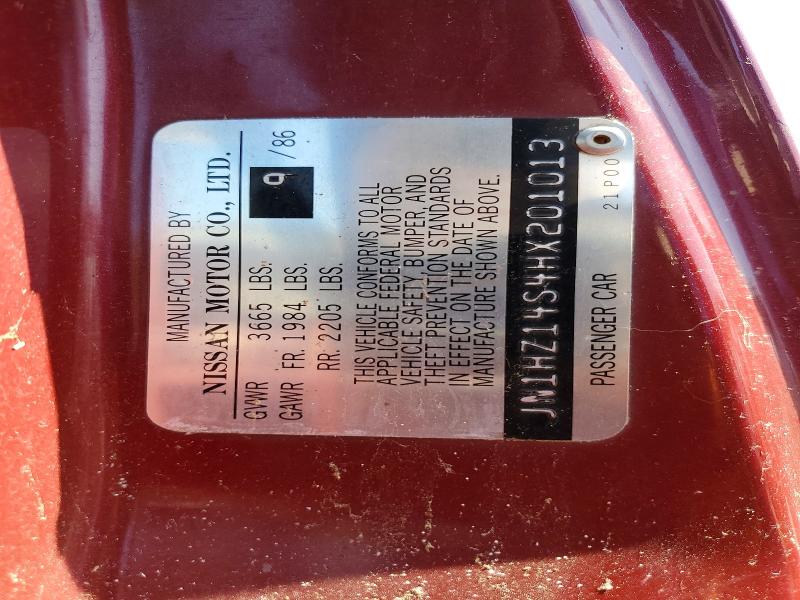 68676196 :رقم المزاد ، JN1HZ14S4HX201013 vin ، 1987 Nissan 300zx مزاد بيع