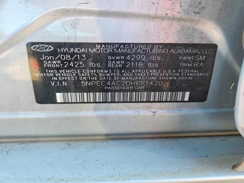 Продажа на аукционе авто 2013 Hyundai Sonata, vin: 5NPEC4AC2DH671420, номер лота: 68759166