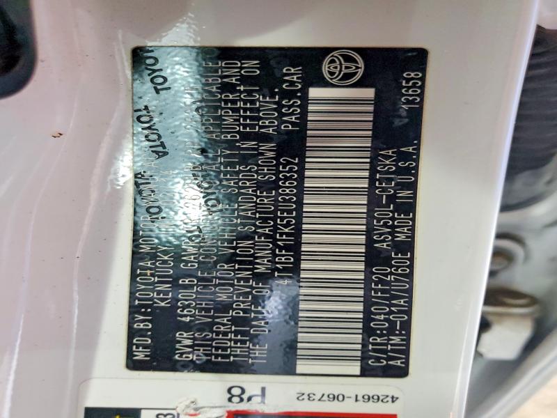 68570096 :رقم المزاد ، 4T1BF1FK5EU386352 vin ، 2014 Toyota Camry مزاد بيع