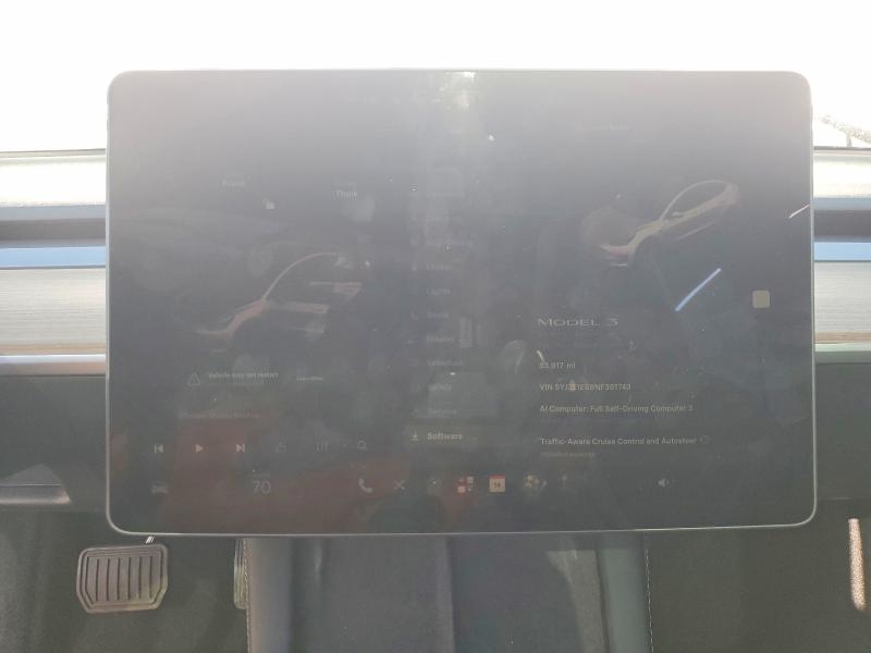 68607026 :رقم المزاد ، 5YJ3E1EB8NF361743 vin ، 2022 Tesla Model 3 مزاد بيع