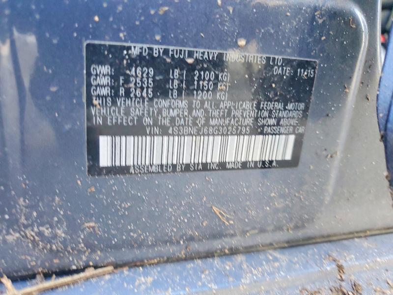 Aukcja sprzedaży 2016 Subaru Legacy, vin: 4S3BNEJ68G3025795, numer aukcji: 68400906