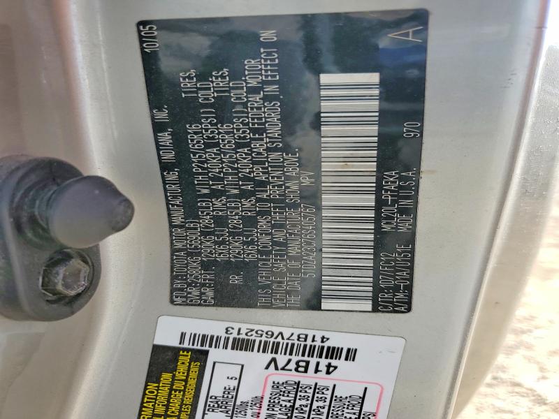 Aukcja sprzedaży 2006 Toyota Sienna, vin: 5TDZA23C76S405767, numer aukcji: 68802566