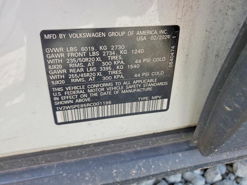Продажа на аукционе авто 2024 Volkswagen Id.4, vin: 1V2WSPE85RC001196, номер лота: 69018056