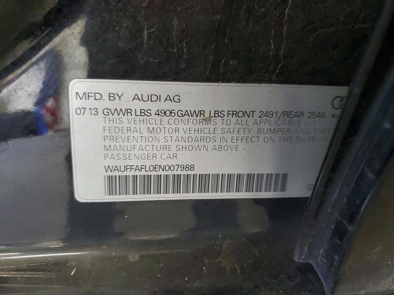 Продажа на аукционе авто 2014 Audi A4, vin: WAUFFAFL0EN007988, номер лота: 70275246