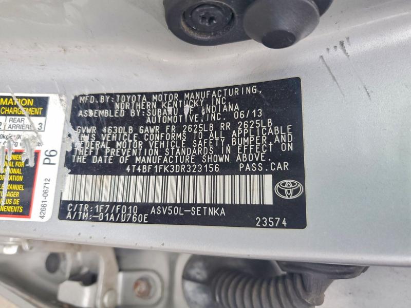 Продажа на аукционе авто 2013 Toyota Camry, vin: 4T4BF1FK3DR323156, номер лота: 70445906