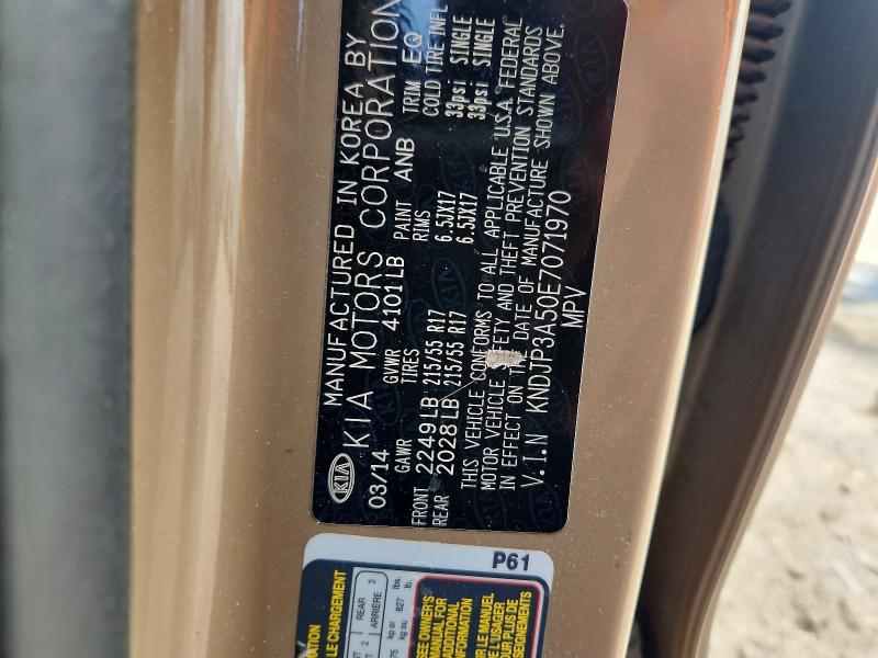 Aukcja sprzedaży 2014 Kia Soul, vin: KNDJP3A50E7071970, numer aukcji: 68630856