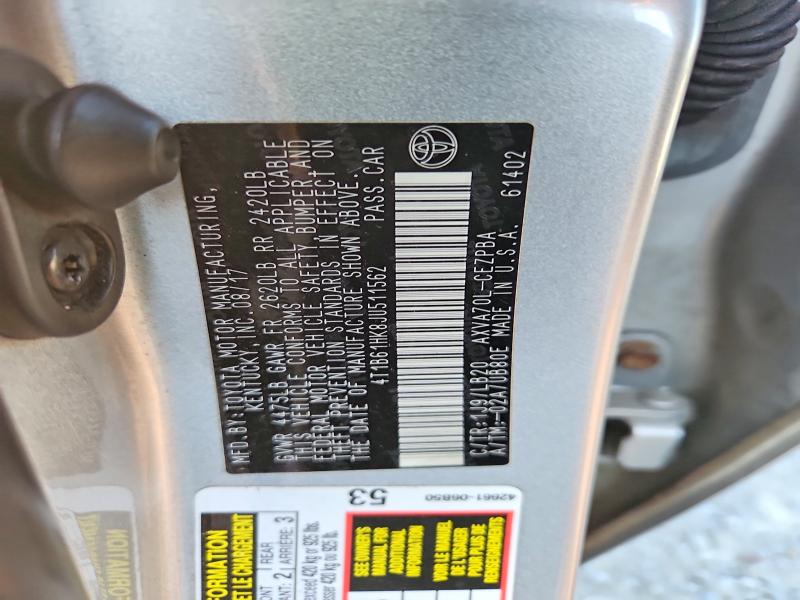 2018 Toyota Camry მანქანა იყიდება აუქციონზე, vin: 4T1B61HK8JU511562, აუქციონის ნომერი: 68920466