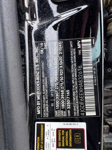 Aukcja sprzedaży 2017 Mercedes-benz Gls, vin: 4JGDF6EEXHA832616, numer aukcji: 70333086