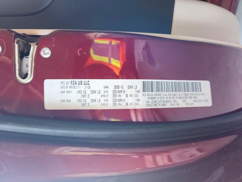 67044106 :رقم المزاد ، 2C4RC1N77JR183415 vin ، 2018 Chrysler Pacifica مزاد بيع