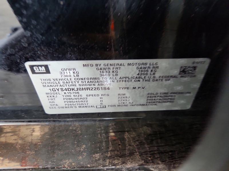 Продаж на аукціоні авто 2017 Cadillac Escalade, vin: 1GYS4DKJ8HR226184, номер лоту: 68375346