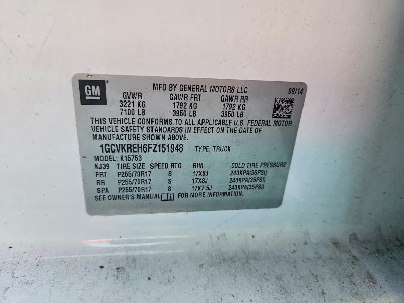 Aukcja sprzedaży 2015 Chevrolet Silverado, vin: 1GCVKREH6FZ151948, numer aukcji: 67898716