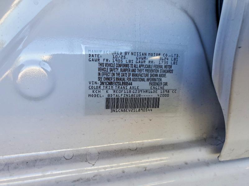 Aukcja sprzedaży 2025 Nissan Versa, vin: 3N1CN8EV2SL890544, numer aukcji: 67721786