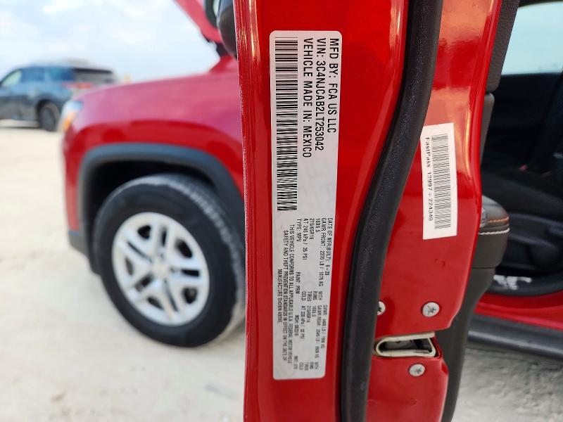 Aukcja sprzedaży 2020 Jeep Compass, vin: 3C4NJCAB2LT253042, numer aukcji: 67448476