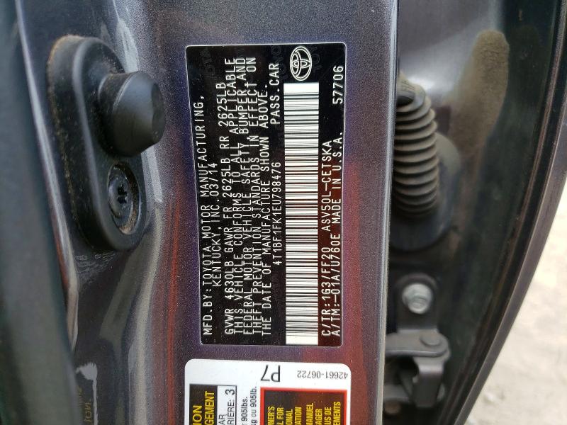 Aukcja sprzedaży 2014 Toyota Camry, vin: 4T1BF1FK1EU798476, numer aukcji: 67664946