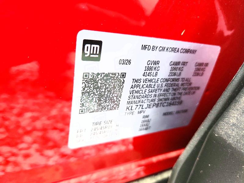 2026 Chevrolet Trax მანქანა იყიდება აუქციონზე, vin: KL77LJEP8TC164159, აუქციონის ნომერი: 68573846