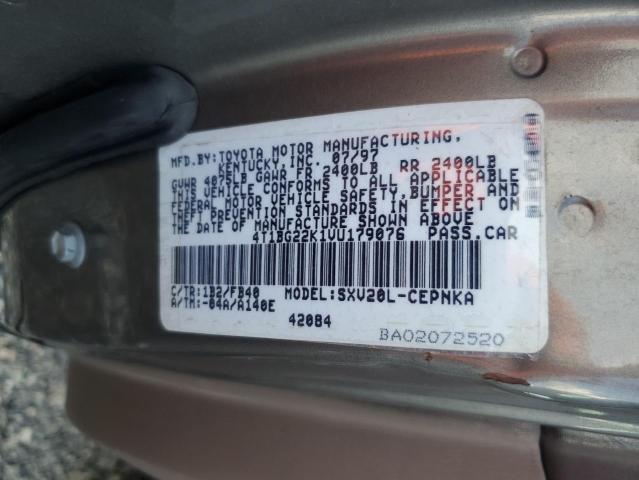 1997 Toyota Camry მანქანა იყიდება აუქციონზე, vin: 4T1BG22K1VU179076, აუქციონის ნომერი: 69314276