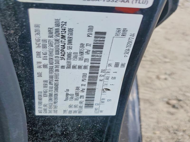 Продаж на аукціоні авто 2018 Ford Fiesta, vin: 3FADP4AJ7JM124752, номер лоту: 68198856