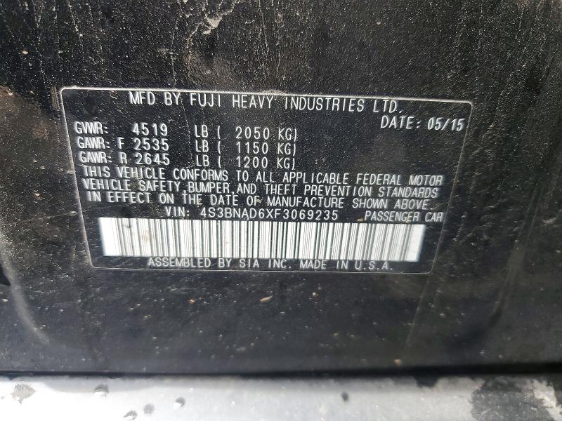 Aukcja sprzedaży 2015 Subaru Legacy, vin: 4S3BNAD6XF3069235, numer aukcji: 67514876