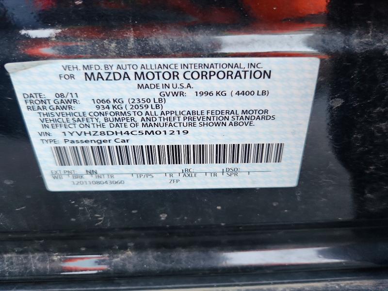 Aukcja sprzedaży 2012 Mazda 6, vin: 1YVHZ8DH4C5M01219, numer aukcji: 68100906