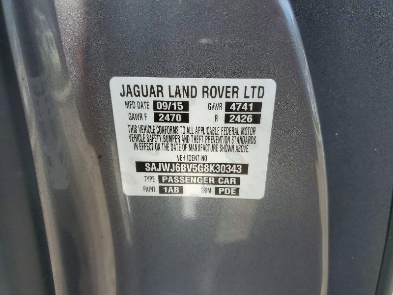 68501286 :رقم المزاد ، SAJWJ6BV5G8K30343 vin ، 2016 Jaguar F-type مزاد بيع