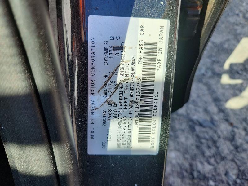 Продаж на аукціоні авто 2012 Mazda 3, vin: JM1BL1UG0C1552951, номер лоту: 69315566