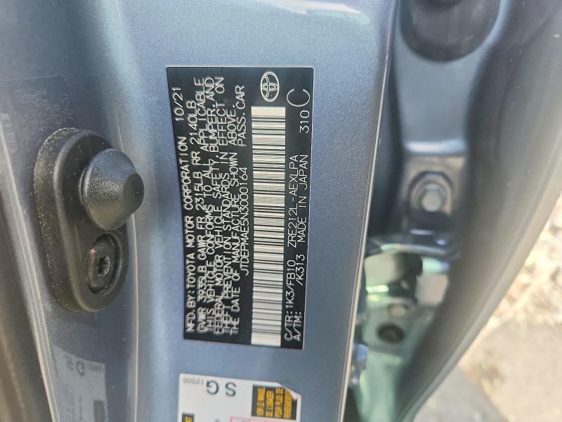 Aukcja sprzedaży 2022 Toyota Corolla, vin: JTDEPMAE5N3000164, numer aukcji: 68006276