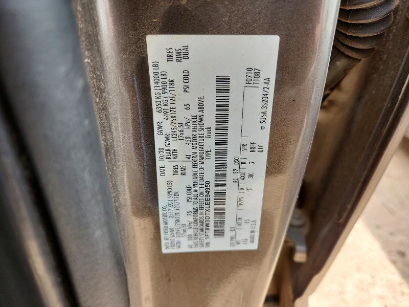 Aukcja sprzedaży 2020 Ford F350, vin: 1FT8W3DTXLEE94950, numer aukcji: 67360606