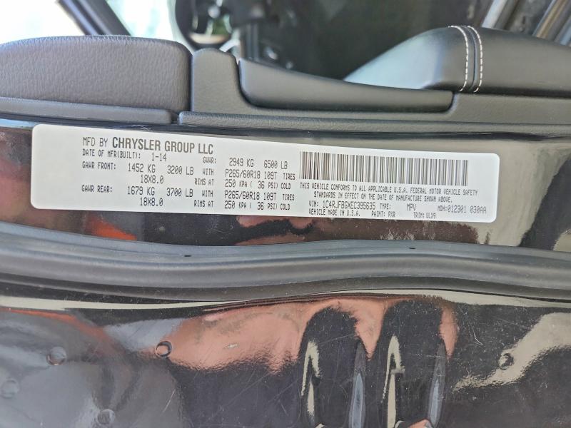 68160866 :رقم المزاد ، 1C4RJFBGXEC395635 vin ، 2014 Jeep Grand Cherokee مزاد بيع