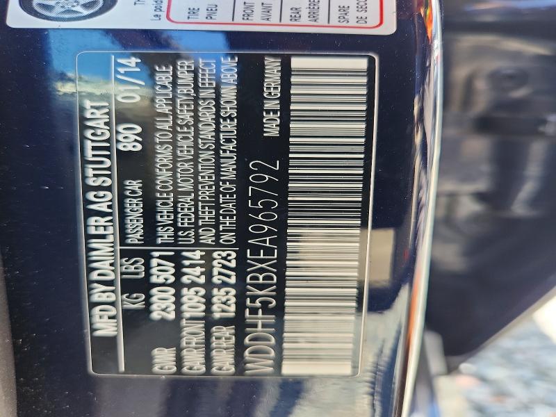 66554156 :رقم المزاد ، WDDHF5KBXEA965792 vin ، 2014 Mercedes-benz E مزاد بيع