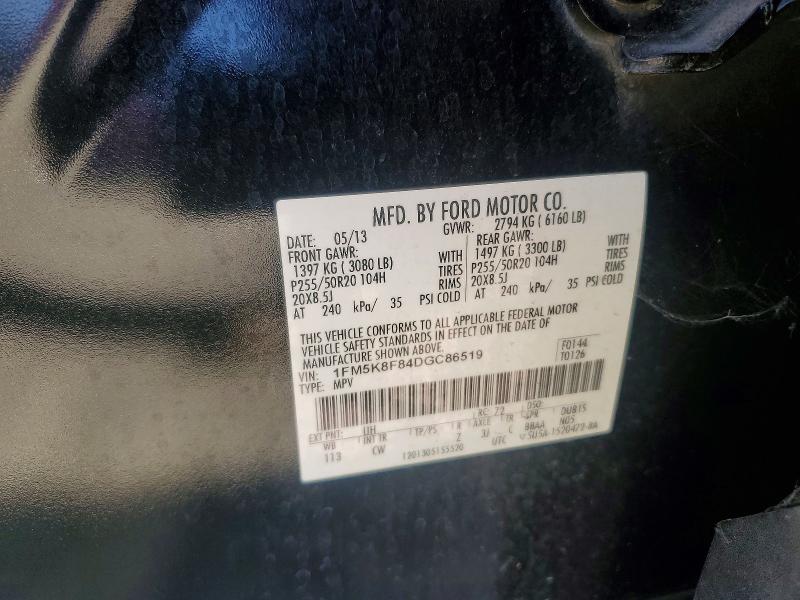Aukcja sprzedaży 2013 Ford Explorer, vin: 1FM5K8F84DGC86519, numer aukcji: 69784416