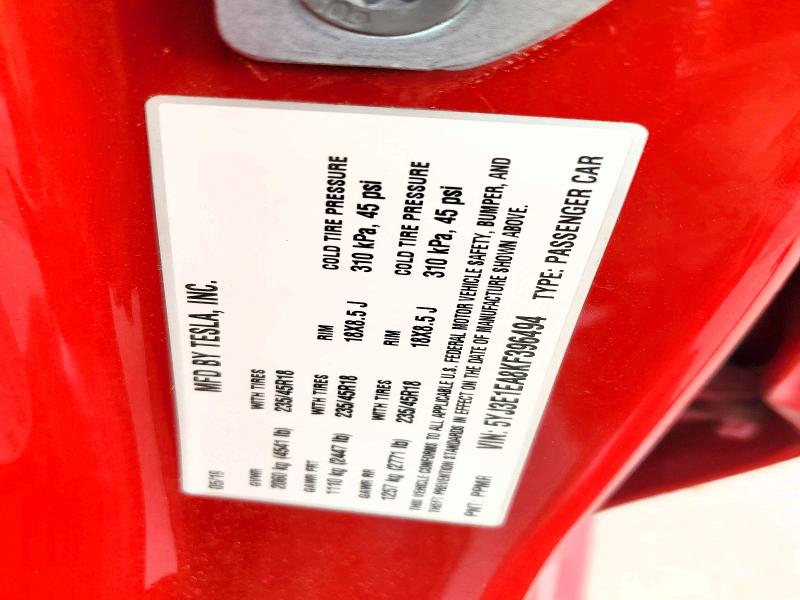 Продажа на аукционе авто 2019 Tesla Model 3, vin: 5YJ3E1EA8KF396494, номер лота: 68394106