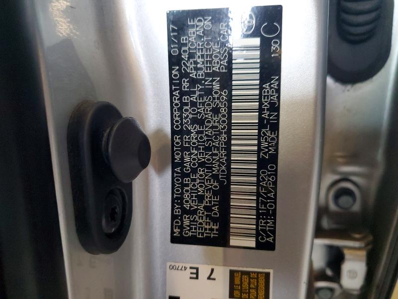 Aukcja sprzedaży 2017 Toyota Prius Prime, vin: JTDKARFP8H3008596, numer aukcji: 67385506