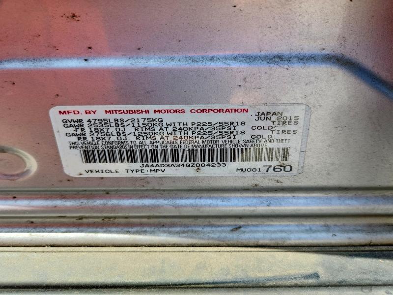 Продаж на аукціоні авто 2016 Mitsubishi Outlander, vin: JA4AD3A34GZ004233, номер лоту: 70618636