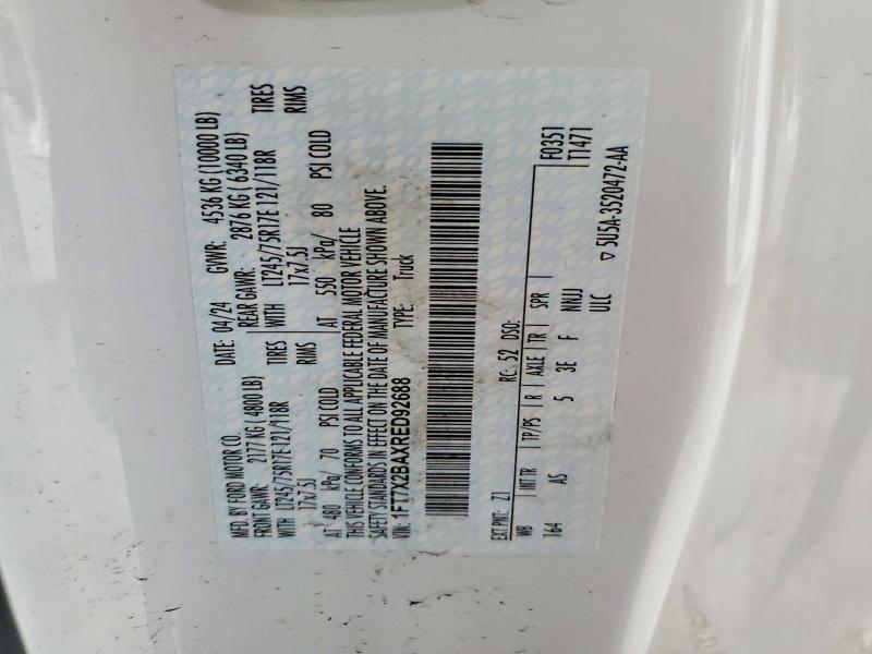 Aukcja sprzedaży 2024 Ford F250, vin: 1FT7X2BAXRED92688, numer aukcji: 67066936