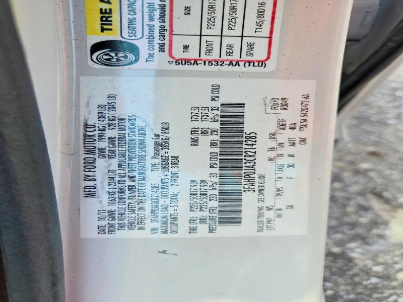 Продажа на аукционе авто 2012 Ford Fusion, vin: 3FAHP0JA3CR214285, номер лота: 68760436
