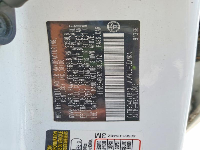 Продаж на аукціоні авто 2007 Toyota Camry, vin: 4T1BE46K87U580512, номер лоту: 67733666