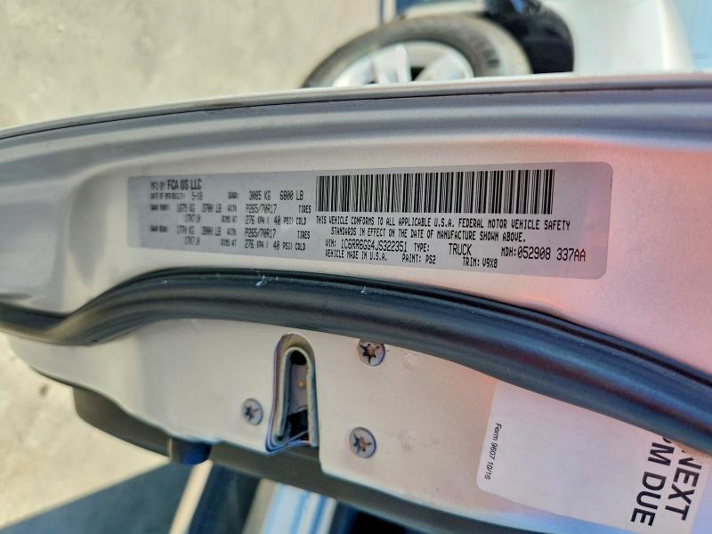 Aukcja sprzedaży 2018 Ram 1500, vin: 1C6RR6GG4JS322351, numer aukcji: 67499006