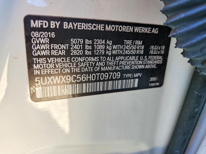 Продаж на аукціоні авто 2017 Bmw X3, vin: 5UXWX9C56H0T09709, номер лоту: 69411086