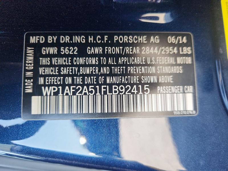 2015 Porsche Macan მანქანა იყიდება აუქციონზე, vin: WP1AF2A51FLB92415, აუქციონის ნომერი: 69393196