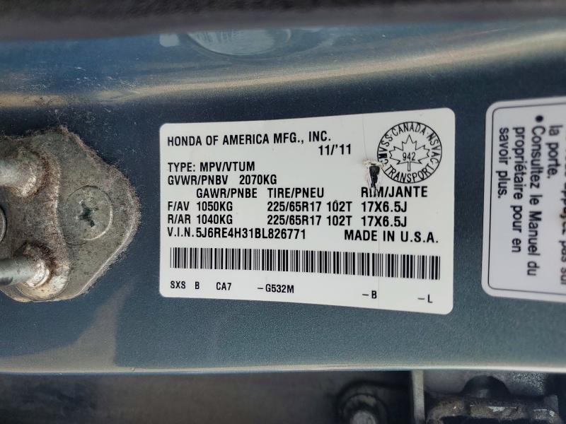 Продажа на аукционе авто 2011 Honda Cr-v, vin: 5J6RE4H31BL826771, номер лота: 67038086
