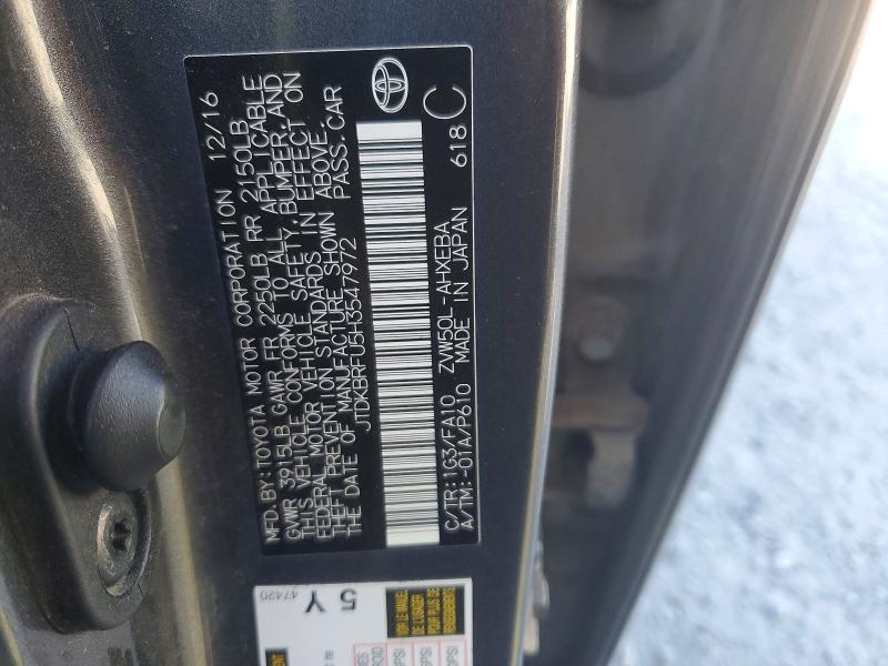 Продаж на аукціоні авто 2017 Toyota Prius, vin: JTDKBRFU5H3547972, номер лоту: 68537866