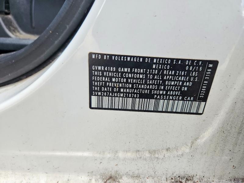 Aukcja sprzedaży 2016 Volkswagen Jetta, vin: 3VW267AJ6GM218763, numer aukcji: 68338576