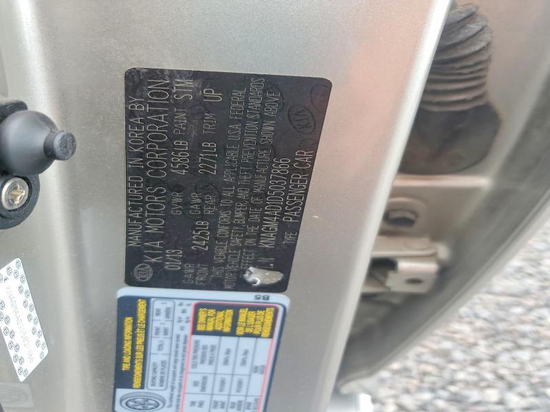 68201106 :رقم المزاد ، KNAGM4AD1D5037866 vin ، 2013 Kia Optima مزاد بيع
