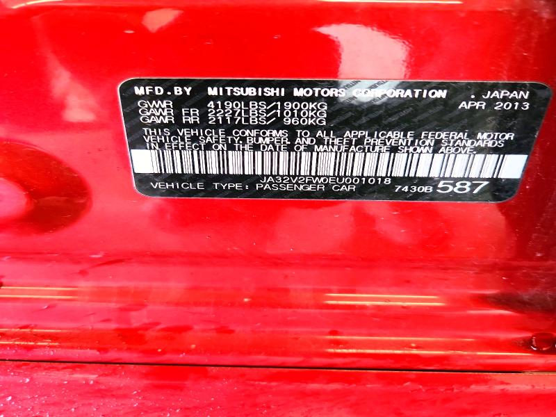 Продажа на аукционе авто 2014 Mitsubishi Lancer, vin: JA32V2FW0EU001018, номер лота: 68334126