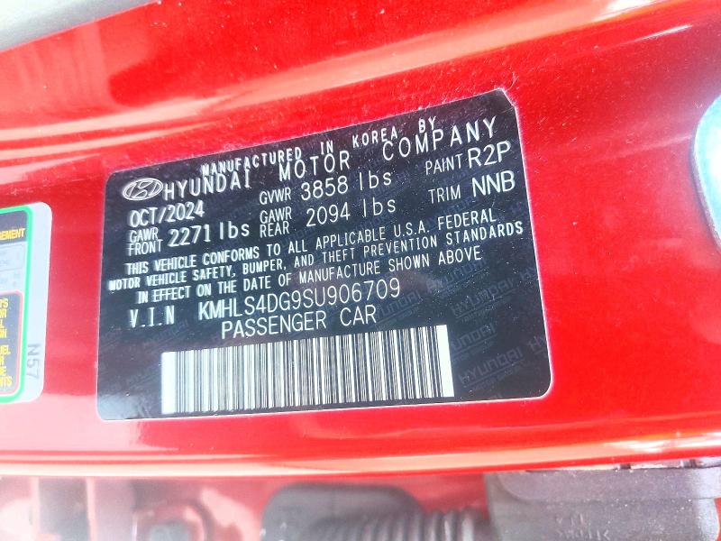Продаж на аукціоні авто 2025 Hyundai Elantra, vin: KMHLS4DG9SU906709, номер лоту: 67990066