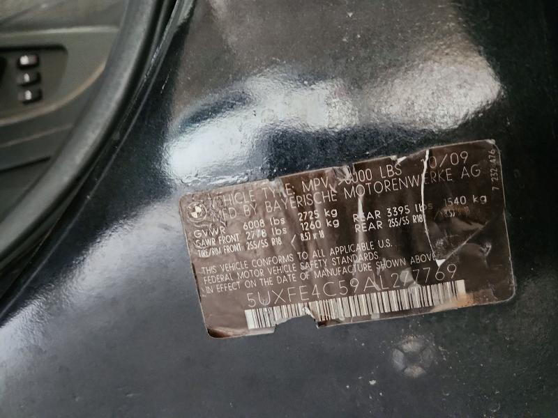 69566066 :رقم المزاد ، 5UXFE4C59AL277769 vin ، 2010 Bmw X5 مزاد بيع