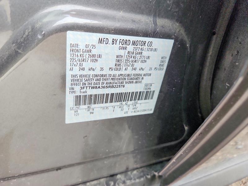 Продаж на аукціоні авто 2025 Ford Maverick, vin: 3FTTW8A36SRB22576, номер лоту: 69196256