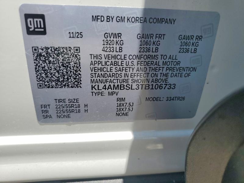 Aukcja sprzedaży 2026 Buick Encore Gx, vin: KL4AMBSL3TB106733, numer aukcji: 67679706