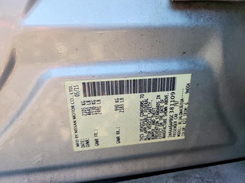 2016 Nissan Maxima მანქანა იყიდება აუქციონზე, vin: 1N4AA6AP8GC381109, აუქციონის ნომერი: 67467486