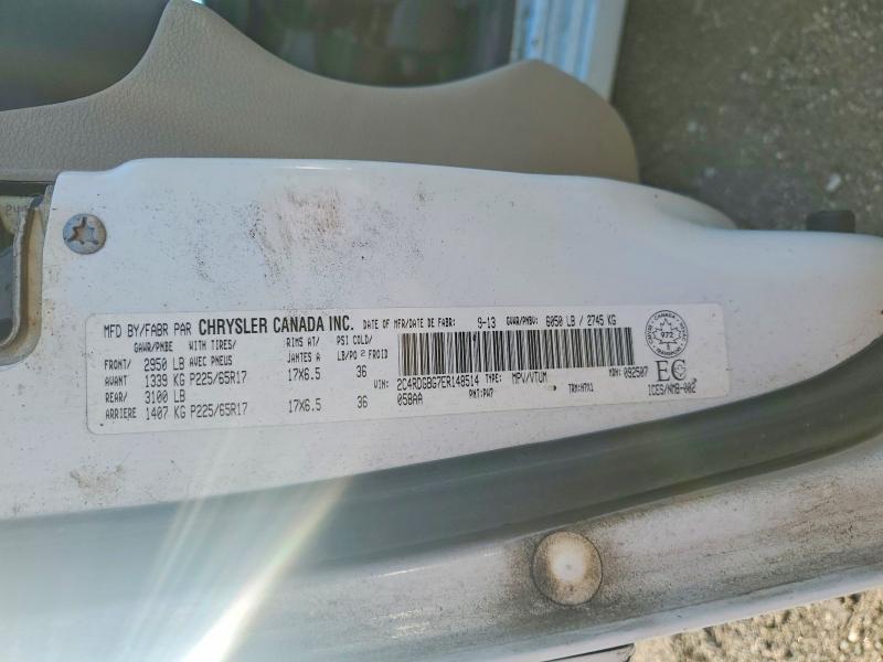 2014 Dodge Grand Caravan მანქანა იყიდება აუქციონზე, vin: 2C4RDGBG7ER148514, აუქციონის ნომერი: 66976856